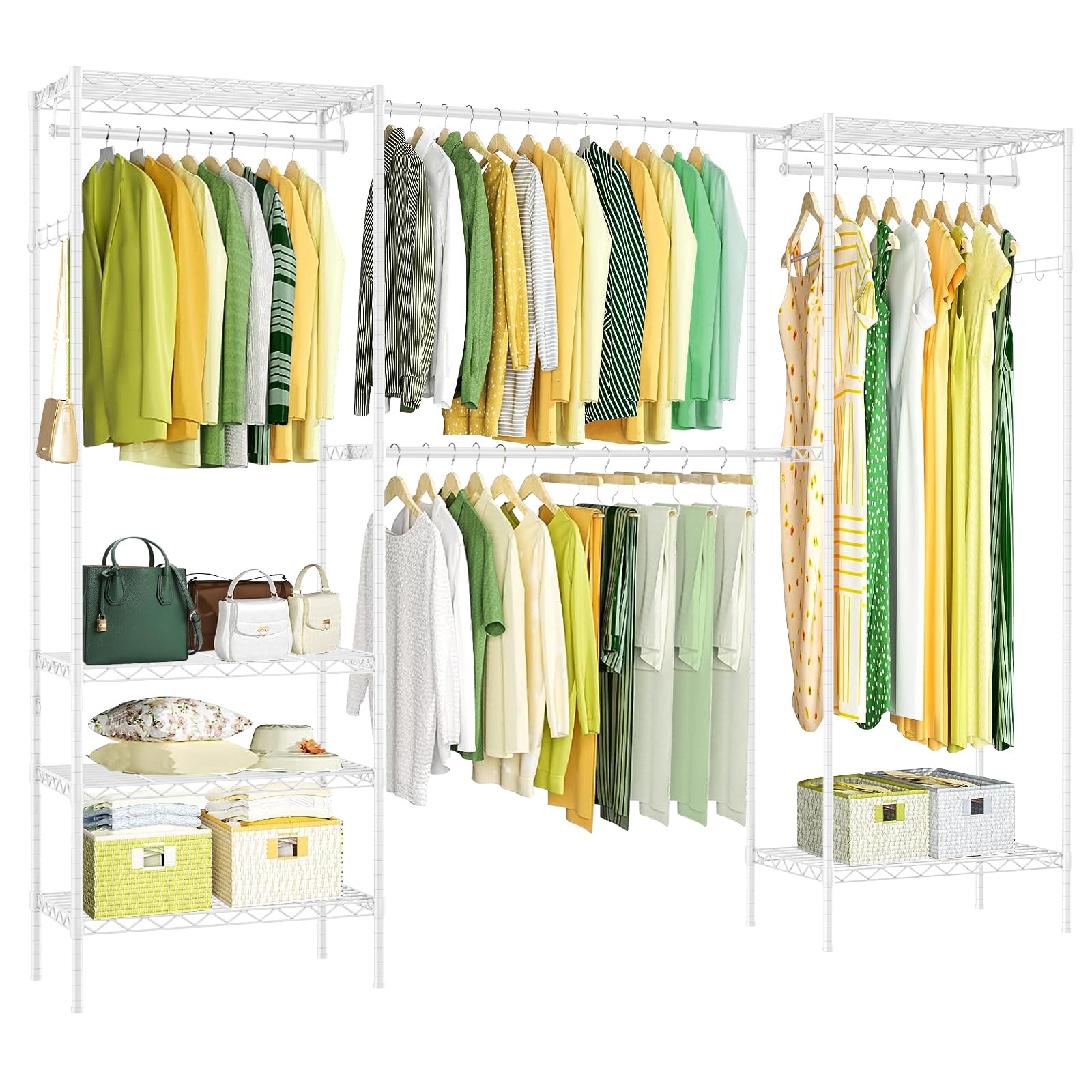 楽天市場】PASRLD ハンガーラック 幅調整可 伸縮式ワードローブ メタル