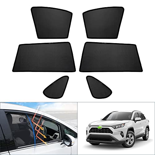Cartist 新型 RAV4 50系 メッシュカーテン サンシェード H31.4現行 5代目 遮光カーテン カーシェード UVカット マグネッ