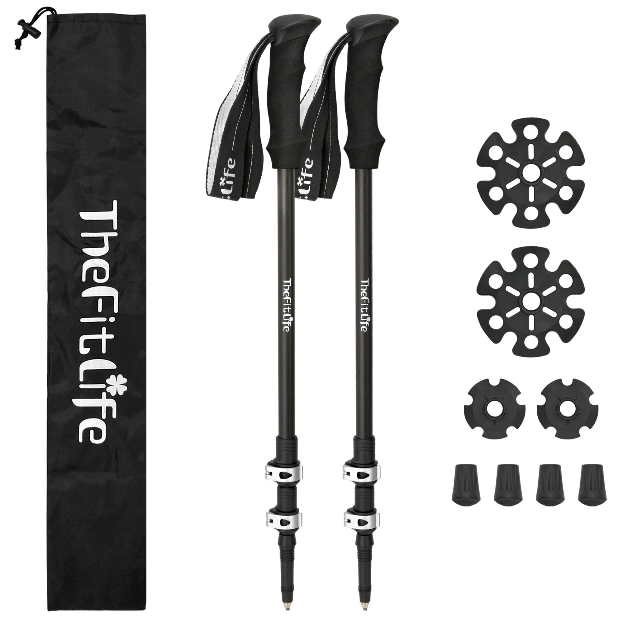 TheFitLife トレッキングポール カーボン 登山 ストック 軽量 57- Amazon | TheFitLife トレッキングポール カーボン 登山