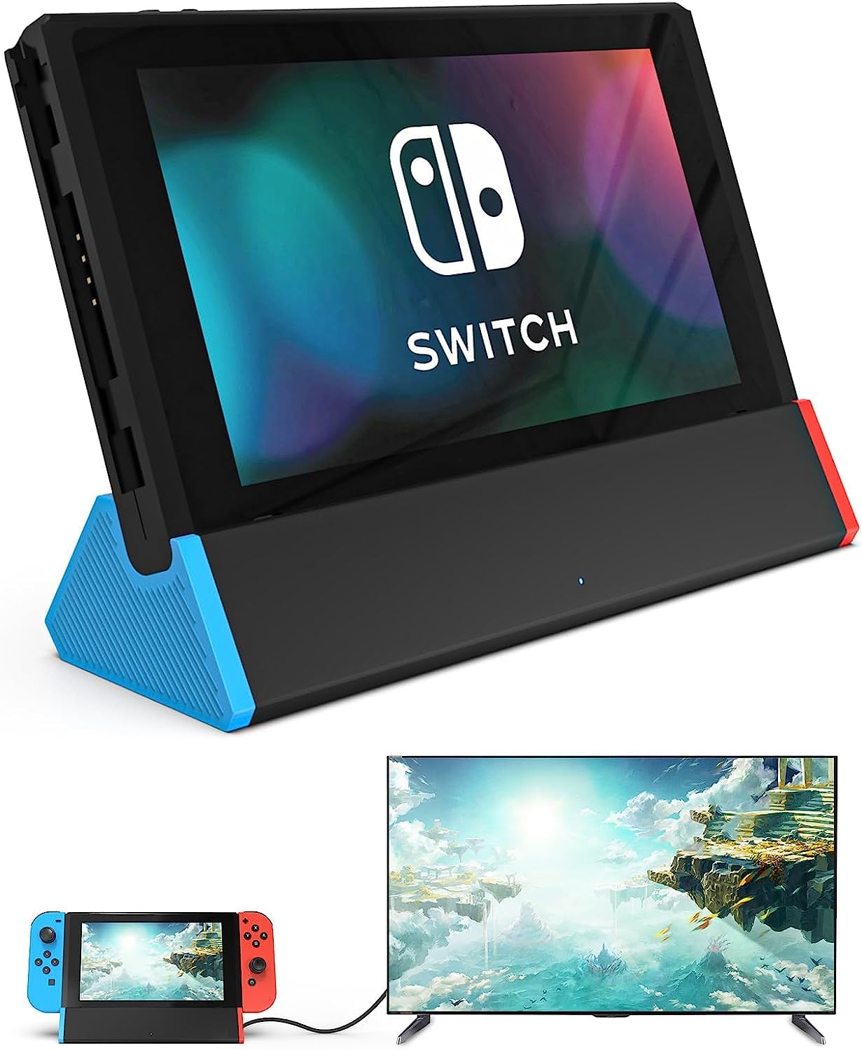 Switch ドック 最新システム対応 HDM変換/Vモード/テーブルモード小型 冷却 ミニドック ypeC Bポート3つ搭載 コンパクト旅軽