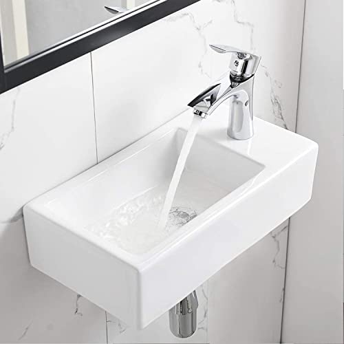 壁排水セット付き ミニ 手洗い器 壁掛け 手洗器 コンパクト 小型洗面ボウル 洗面ボール おしゃれ 洗面台 手洗いボウル 壁付け型 陶器 375｜nikkori store