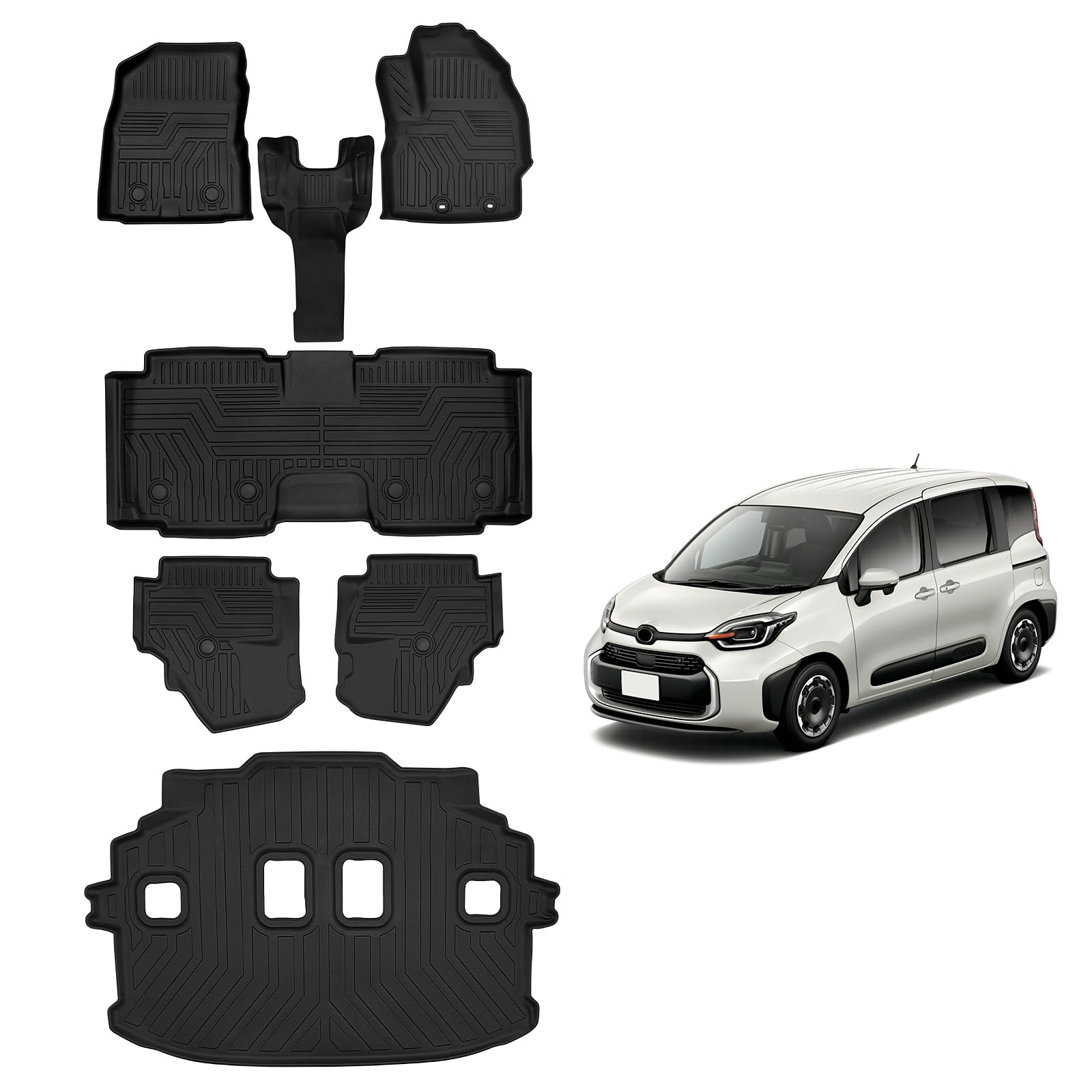 新型 シエンタ 10系 MXP 7人乗り用 専用 フロアマット+セカンドマット+ラゲッジマット 専用設計 SENA 10系 MX10G MXP1