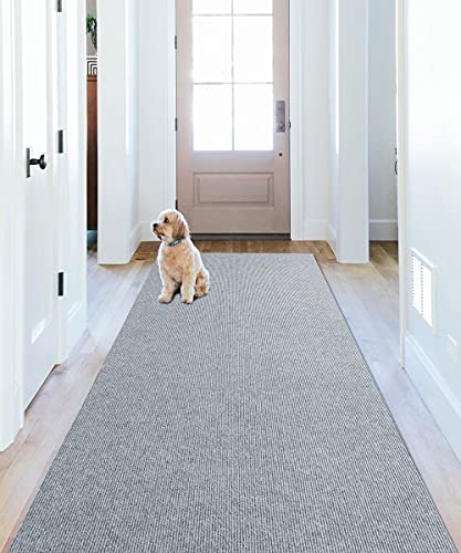 廊下敷き マルチロールカーペット 吸着マット 600&times;68cm ライトグレー 洗える ずれにくい 床保護 キッチンマット｜nikkori store