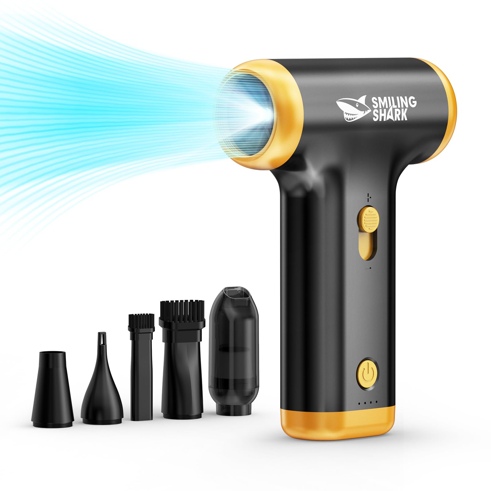 miling hark 電動エアダスター F01PRO04最強エアダスター＆掃除機in1 Dライト付き超強風速エアダスター 150000RPM吹