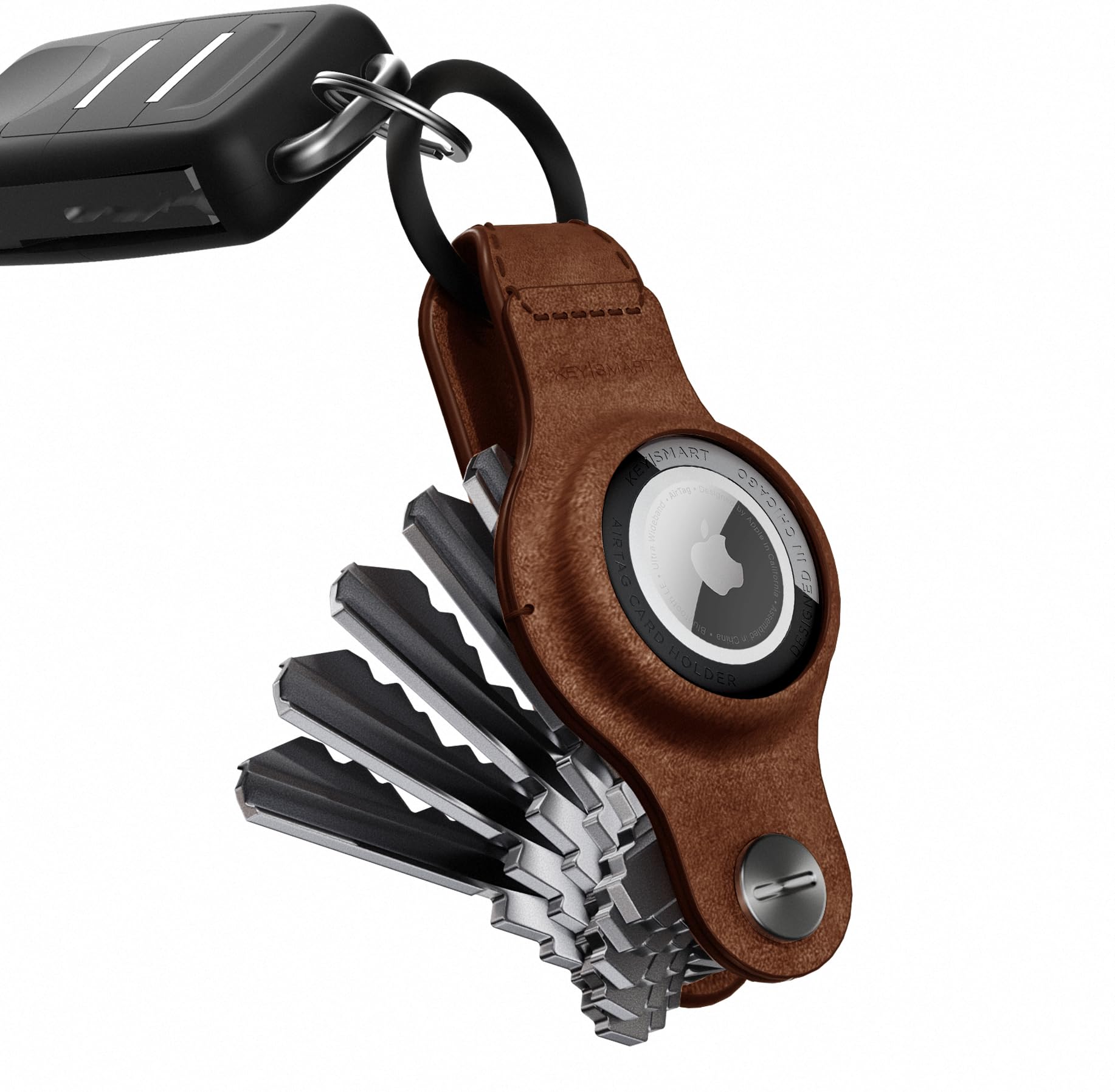 m Airキースマート エア airtag キーホルダー アップルエアータグ用 コンパクト キーオーガナイザー airtag キーケース 車の