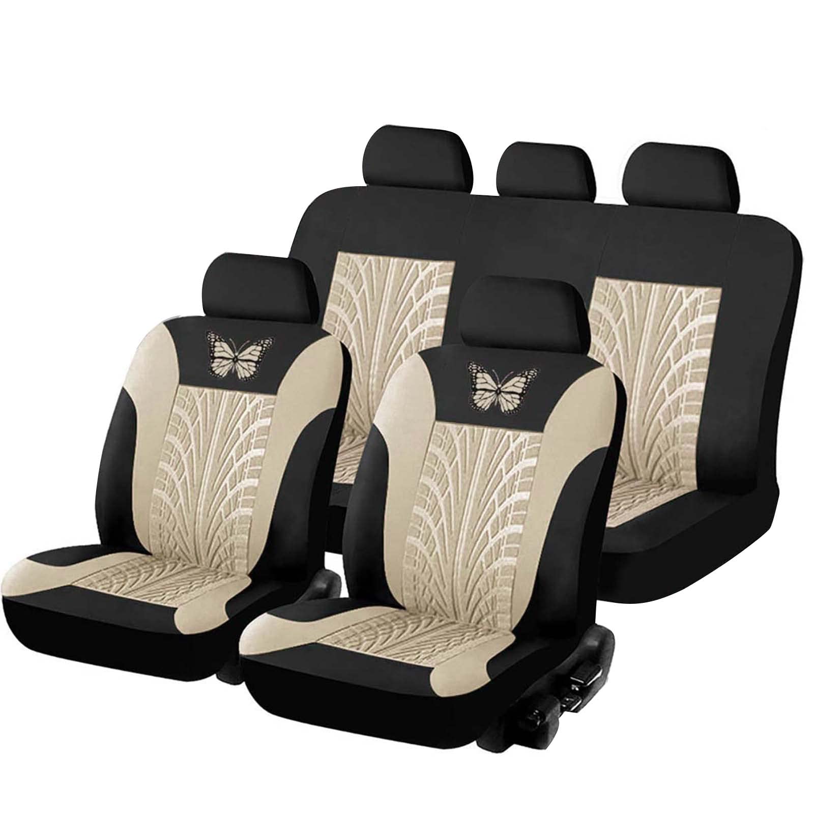 myoseya シートカバー 車用カバー カーシートカバー 前席 後部座席 メッシュ 通気 防汚 レトロ 上品 おしゃれ 自動車 乗用車 汎用