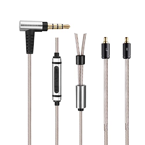 E100 E400 E500 対応 交換用 ヘッドホンケーブル iPhone/Android/Pなどに対応 リケーブル ヘッドホン アップグレ