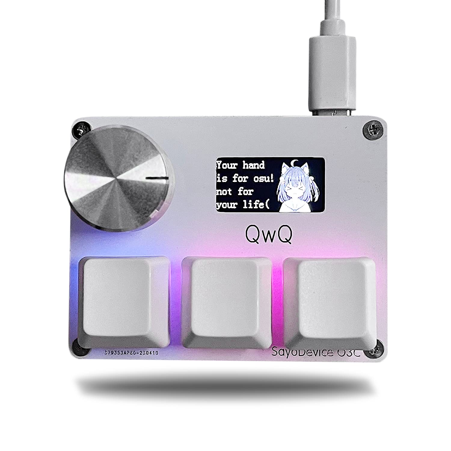 BXEUE ayoDevice OU O3 ラピッドトリガー ホールスイッチ 磁気リニアスイッチ キーボード ノブとスクリーン付き コピーペース