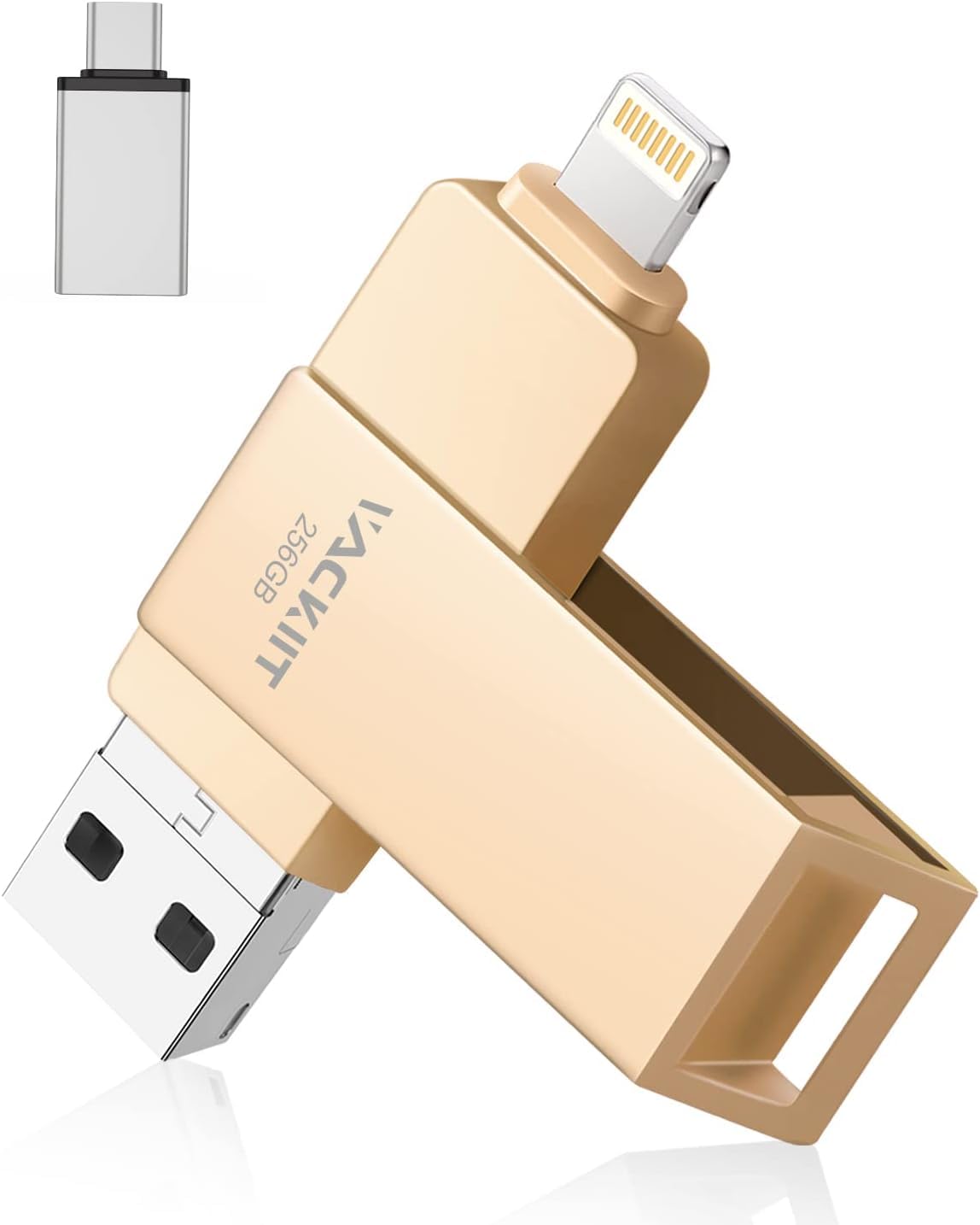 Vkiit MFi認証取得iPhone用Bメモリー 56GB Bフラッシュドライブ 高速B 3.0 フラッシュメモリー スマホ データ保存 写真