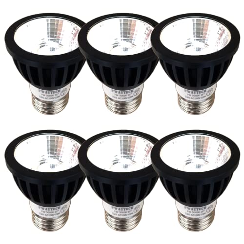 ledスポット e6 ブラック 調光器対応 7 EDハロゲン電球60～75相当 ダクトレールEDスポットライト 密閉器具対応 6個セット 昼白