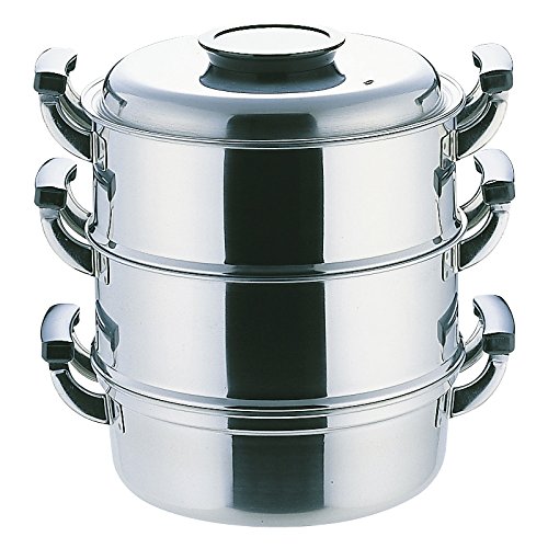 神子島製造所 桃印 180丸型蒸器 3段27c