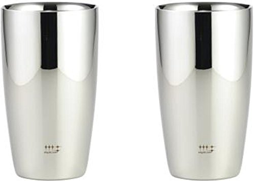 ヨシカワ  タンプラー ステンレス鋼 二重社会システム しろがね色 370l 2pcs 磨き屋暴力団 Y1193