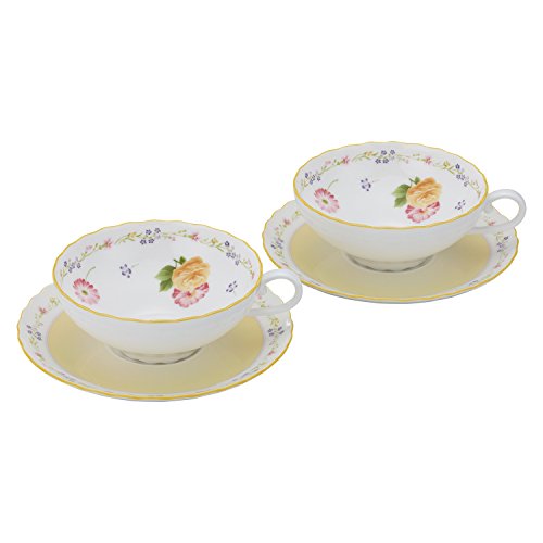 Noritake ノリタケ ティー カップ & ソーサー ペアセット 180cc ジュヌフレール 電子レンジ対応 2客 ボーンチャイナ P5
