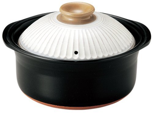 萬古焼 銀峯瀬戸もの 秋草の花 ごはん土鍋 粉引 5合炊き