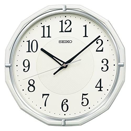 セイコークロックSeiko Clock 掛け時計 電波 アナログ 白パール 305×305×47 KX274