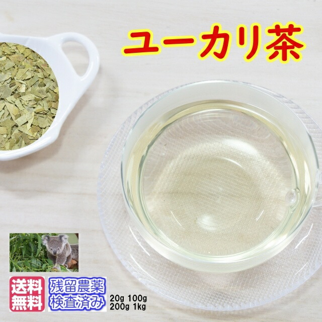 ハーブティー「ユーカリ茶」チャック付新鮮真空パック100g【メール便送料無料】【残留農薬検査済み】ハーブティー お茶 健康茶 通販 通信販売  ネット販売 ユーカリ ゆーかり茶 集中力 送料無料 お徳用 100g【オススメ】