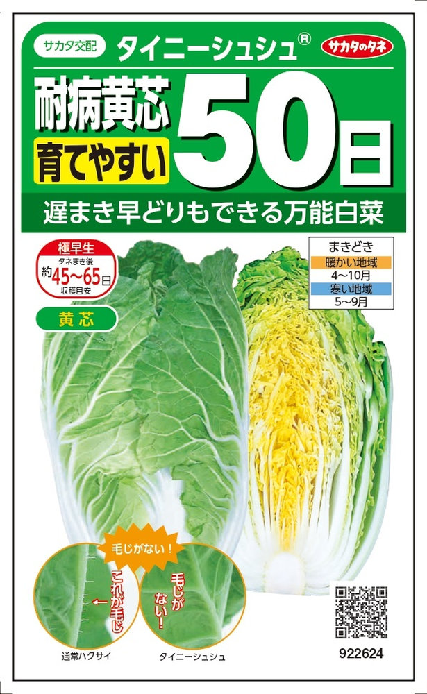 楽天市場】【ミニ白菜】タイニーシュシュ 耐病黄芯育てやすい極早生