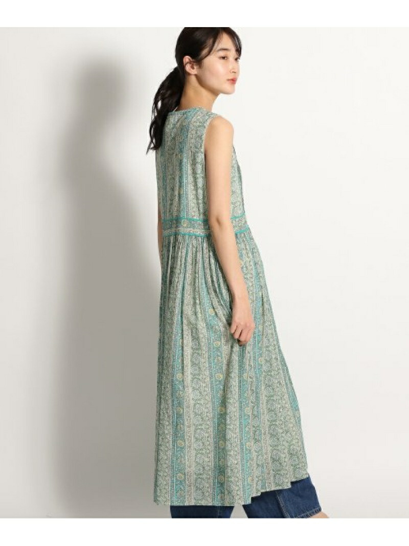 楽天市場 Sale 50 Off W エスニックプリントop Niko And ニコアンド ワンピース ノースリーブワンピース グリーン ブラウン ブルー Rba E Rakuten Fashion Niko And ニコアンド