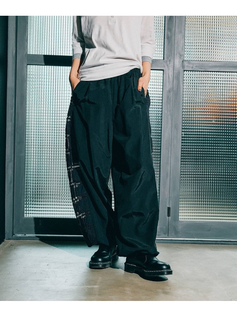 [MODE NORM CORE] ナイロンオックスサイドレースパンツ niko and ... ニコアンド パンツ その他のパンツ ブラック ワインレッド ホワイト【送料無料】[ Fashion]