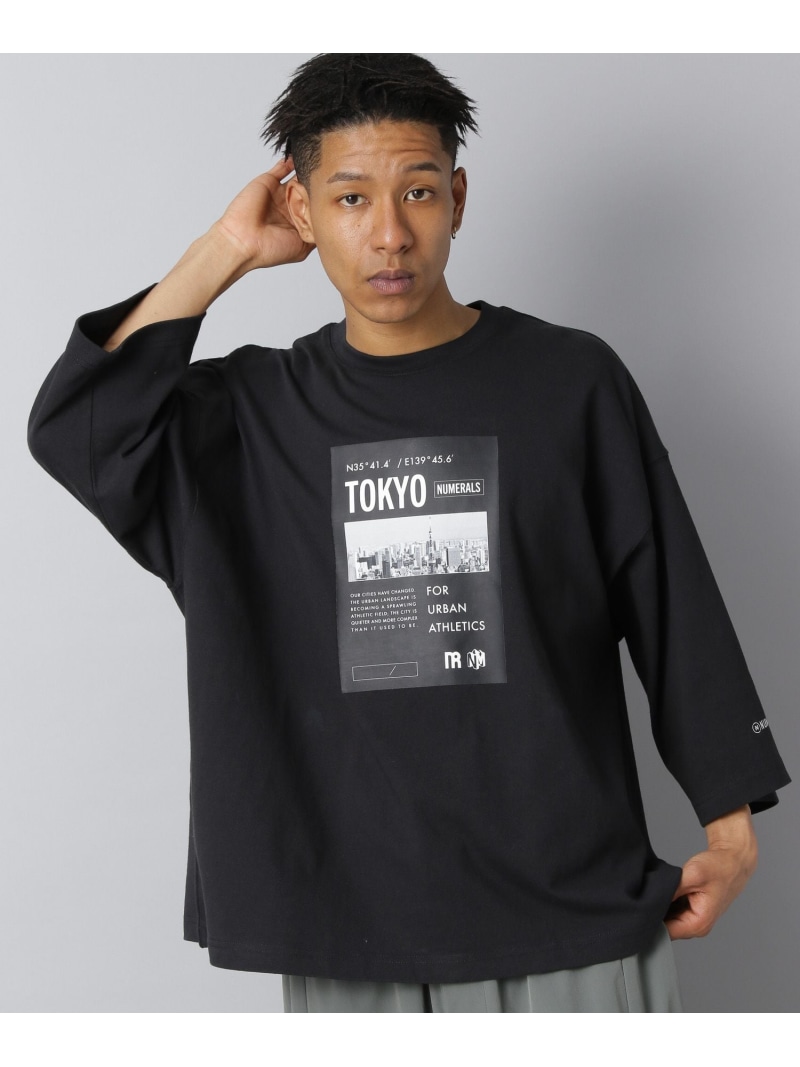 【楽天市場】[NUMERALS]ポスタープリントTEE NUMERALS ニコアンド トップス カットソー・Tシャツ ブラック ホワイト
