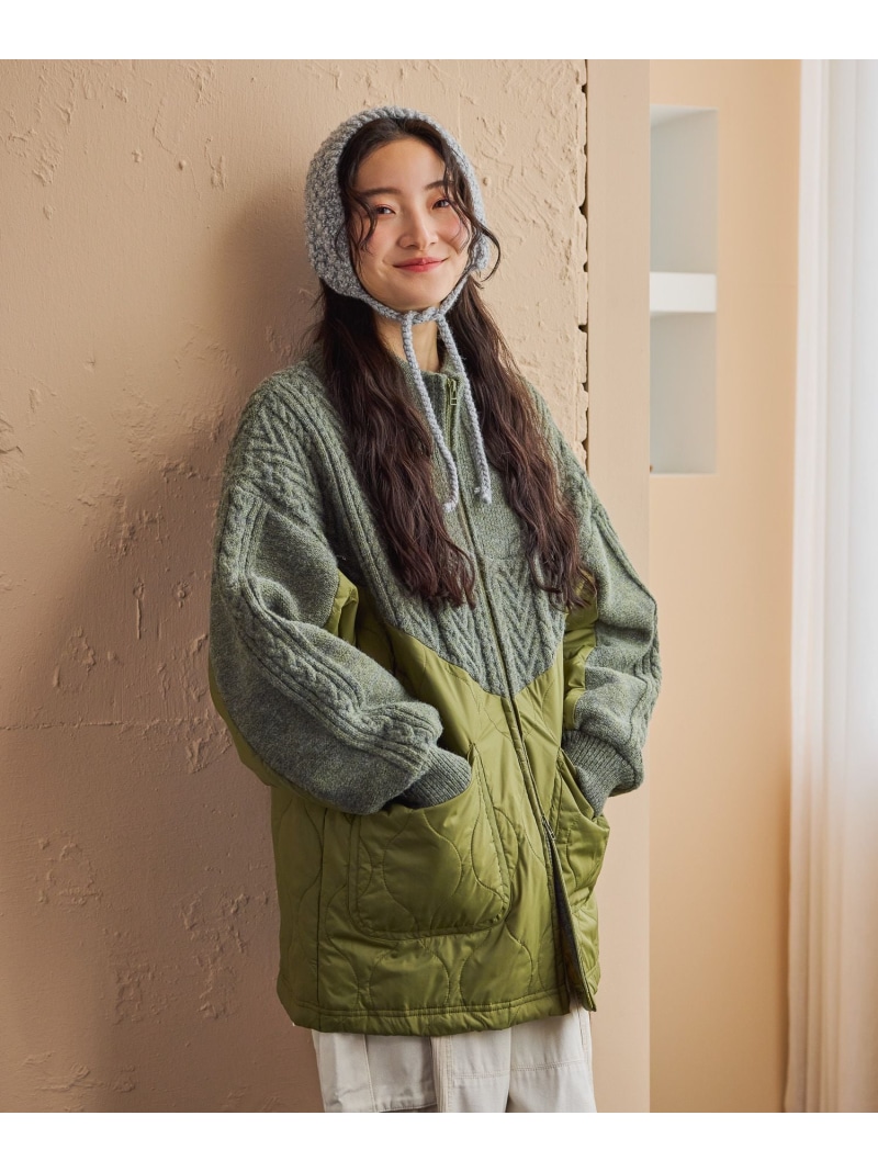 楽天市場】パッチワークボアブルゾン niko and  ニコアンド