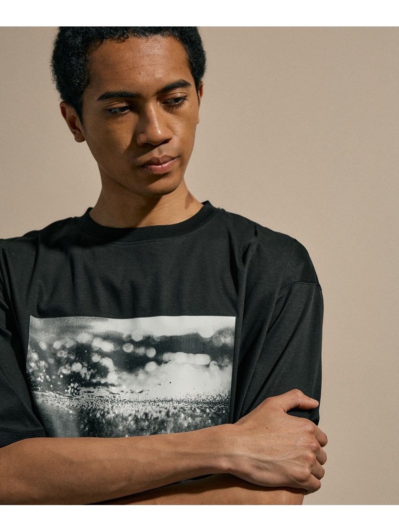 [NUMERALS]PHOTO PRINT T-SHIRT NUMERALS ニコアンド トップス カットソー・Tシャツ ホワイト ブラック【送料無料】[ Fashion]