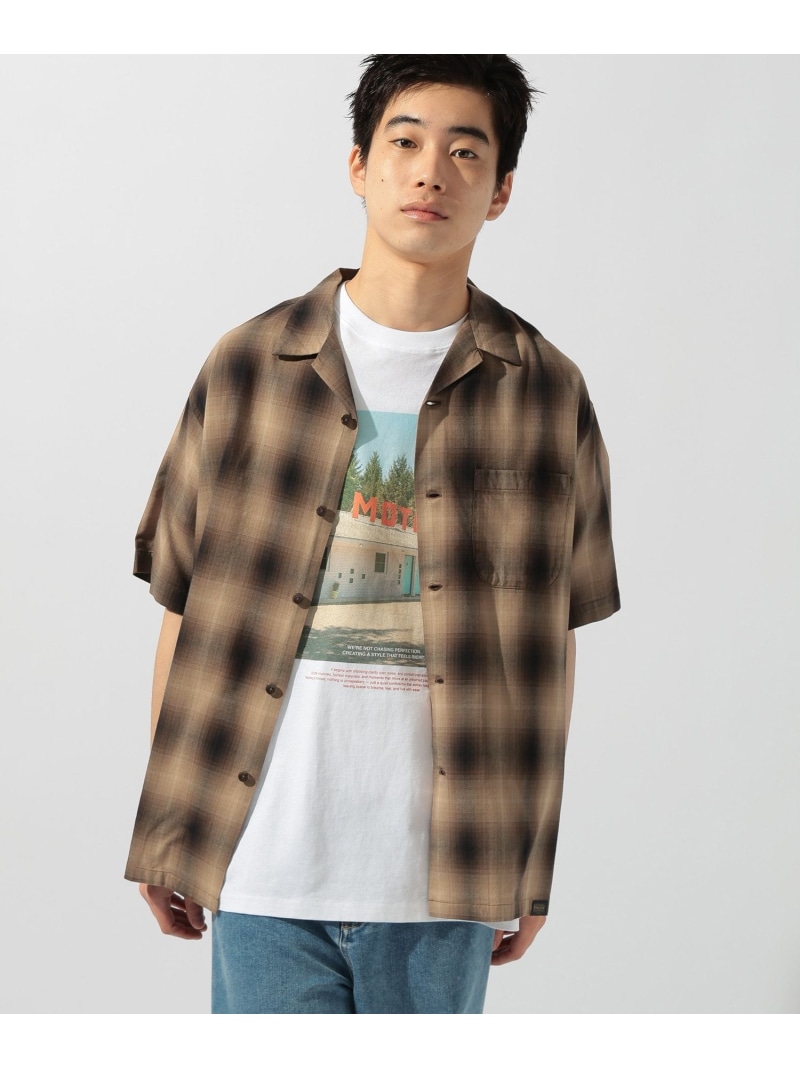 【PENDLETON(ペンドルトン)】別注コットンレーヨンオープンカラーシャツ niko and ... ニコアンド トップス プルオーバー・トップ 赤銅色 ベージュ 黒いこと【貨物輸送無料】[ Fashion]
