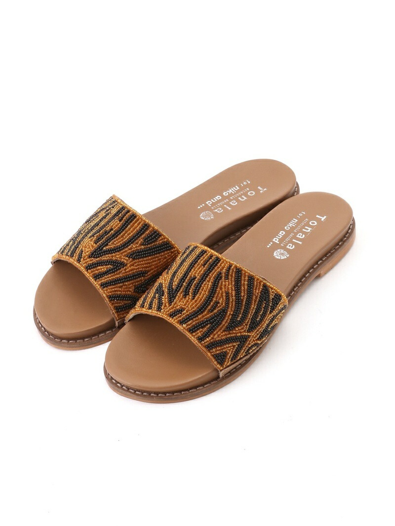 楽天市場 Sale 86 Off W Orビーズサンダル Niko And ニコアンド シューズ サンダル ミュール ブラウン ホワイト Rba E Rakuten Fashion Niko And ニコアンド