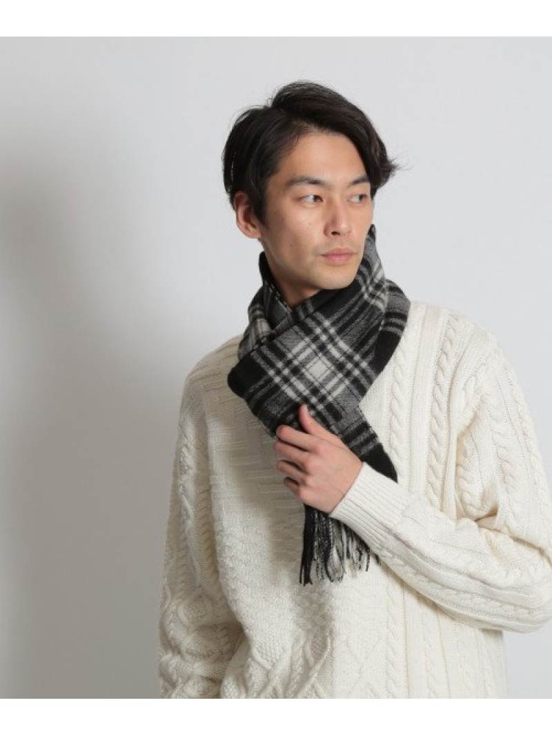 楽天市場 Rakuten Fashion Sale 70 Off M M Nウールチェックマフラー Niko And ニコアンド ファッショングッズ マフラー スヌード ブラック レッド Rba E Niko And ニコアンド