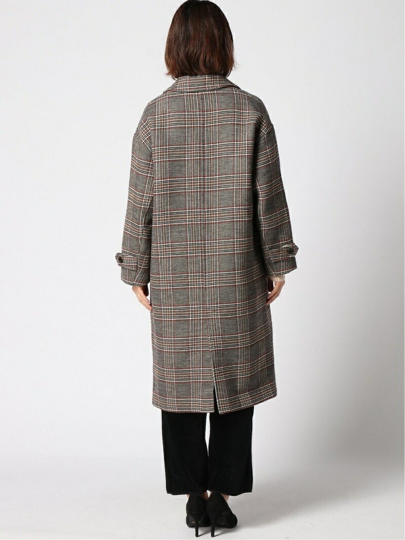 楽天市場 Sale Off W メルトンチェックステンカラーct Niko And ニコアンド コート ジャケット ステンカラーコート ブラウン グレー Rba E 送料無料 Rakuten Fashion Niko And ニコアンド