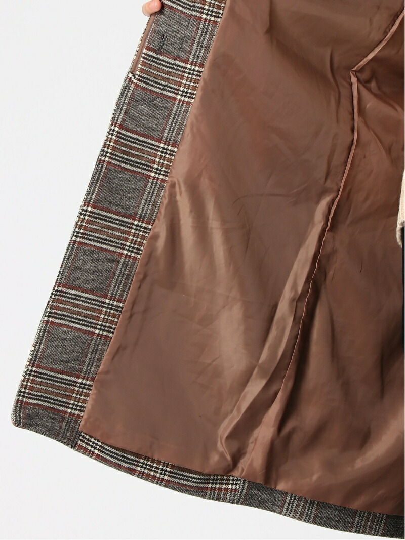 楽天市場 Sale Off W メルトンチェックステンカラーct Niko And ニコアンド コート ジャケット ステンカラーコート ブラウン グレー Rba E 送料無料 Rakuten Fashion Niko And ニコアンド