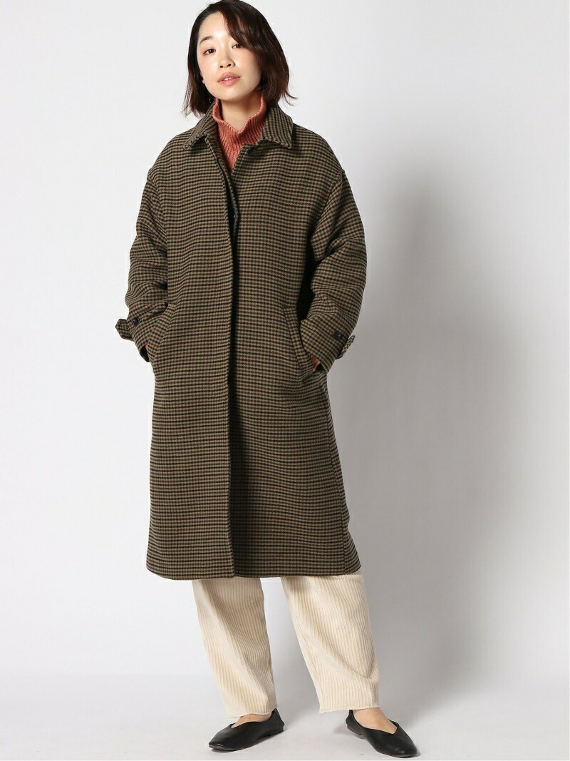 楽天市場 Sale Off W メルトンチェックステンカラーct Niko And ニコアンド コート ジャケット ステンカラーコート ブラウン グレー Rba E 送料無料 Rakuten Fashion Niko And ニコアンド