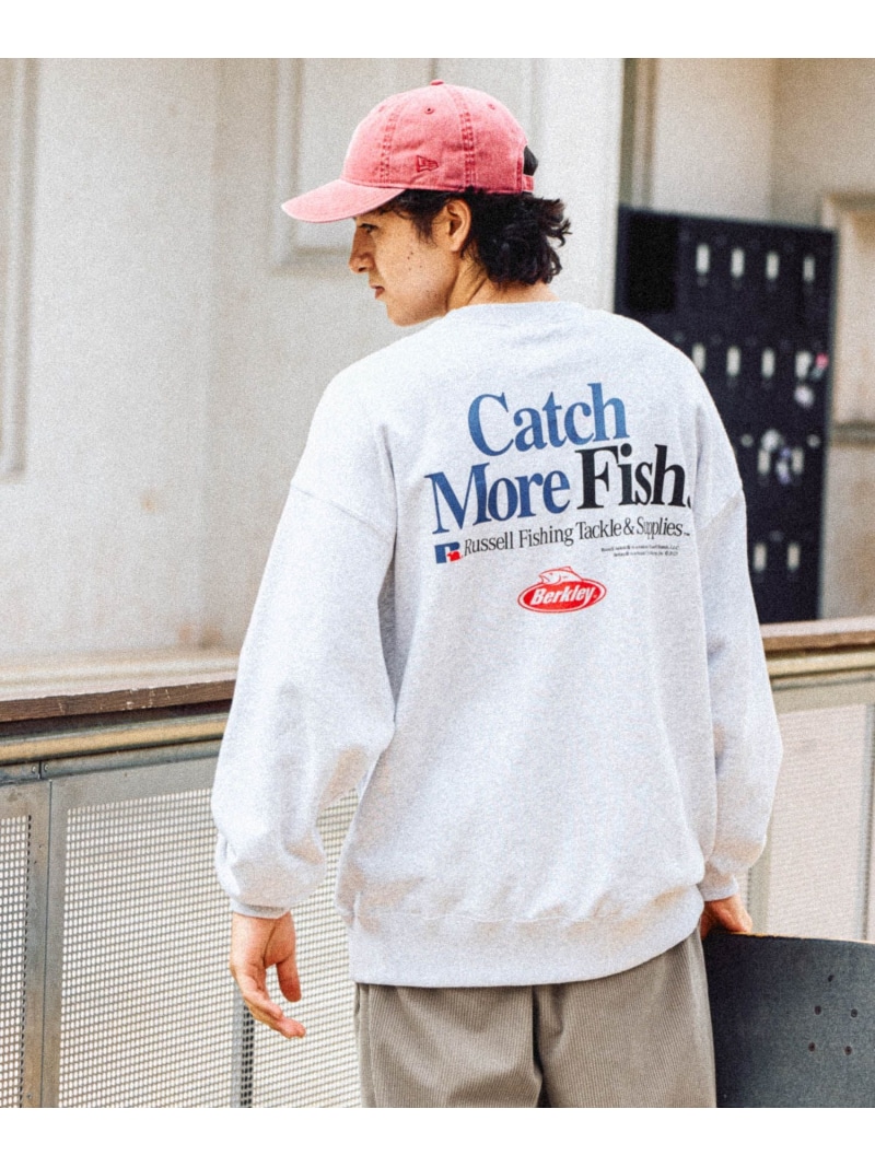 【Russell Athletic】別注LOGO PRINT SWEAT niko and ... ニコアンド トップス スウェット・トレーナー グレー ネイビー【送料無料】[ Fashion]
