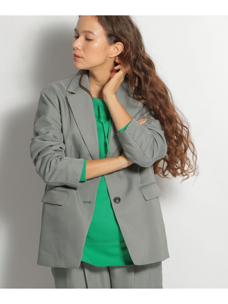 楽天市場 W アラエルチェックテーラーjk Niko And ニコアンド コート ジャケット テーラードジャケット グリーン グレー ブラウン 送料無料 Rakuten Fashion Niko And ニコアンド