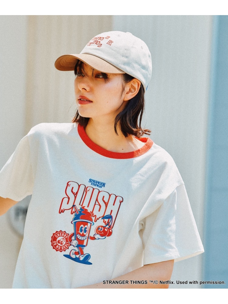 ニコアンド　【STRANGER THINGS】コラボラッフルス　リーブTシャツ セール】【STRANGER THINGS】コラボ ラッフルスリーブTシャツ（T