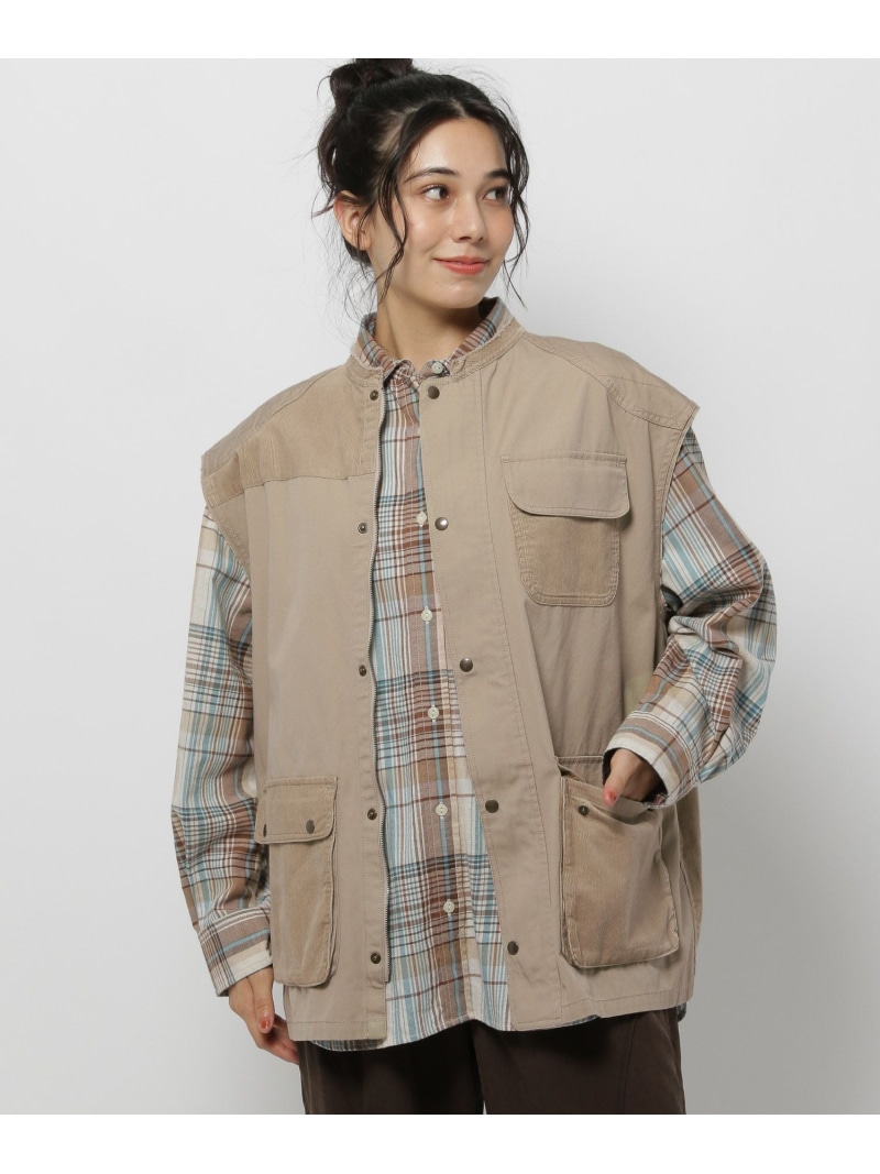 【新品】ニコアンド　ボーイズシルエットポケベストカーキ niko and ｜ボーイズシルエットポケベスト | Rakuten Fashion