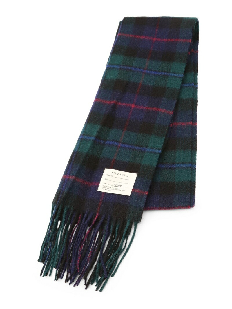 楽天市場 Rakuten Fashion Sale 50 Off M M Nウールチェックマフラー Niko And ニコアンド ファッショングッズ マフラー スヌード グリーン ブラウン Rba E Niko And ニコアンド