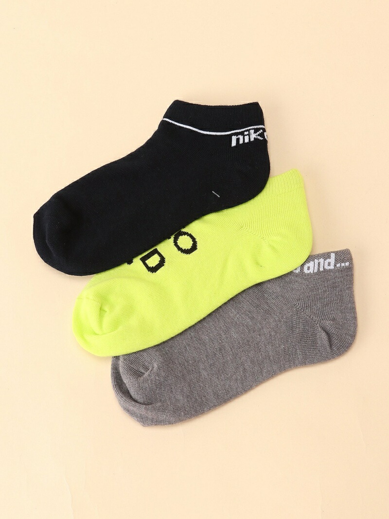 楽天市場 W Orスニーカー3setソックス Niko And ニコアンド ファッショングッズ ソックス 靴下 ブラック ホワイト Rakuten Fashion Niko And ニコアンド