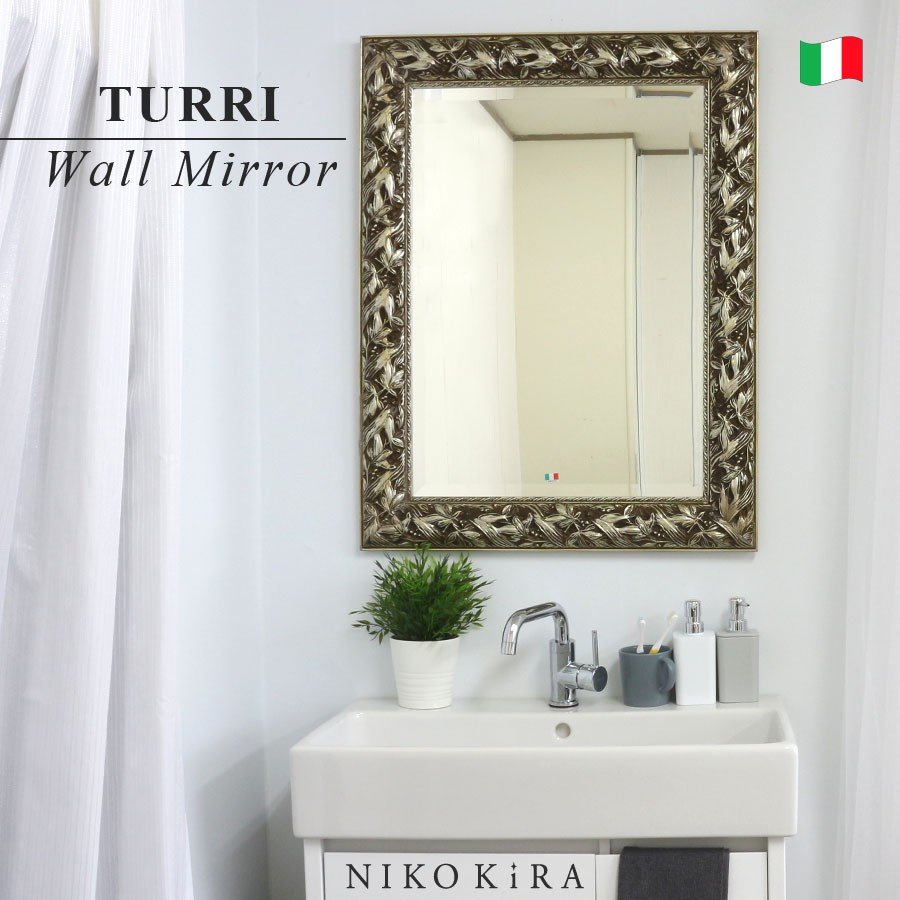 売れ筋 鏡 壁掛け 木 木製 おしゃれ 長角 風水 シルバー 銀 高級 リビング 玄関 ウォール ミラー 母の日 68cm cm 壁掛け おしゃれ デザイナー インテリア 北欧風 北欧 洗面 サロン ホテル 新築 イタリア 賃貸 豪華 エレガント