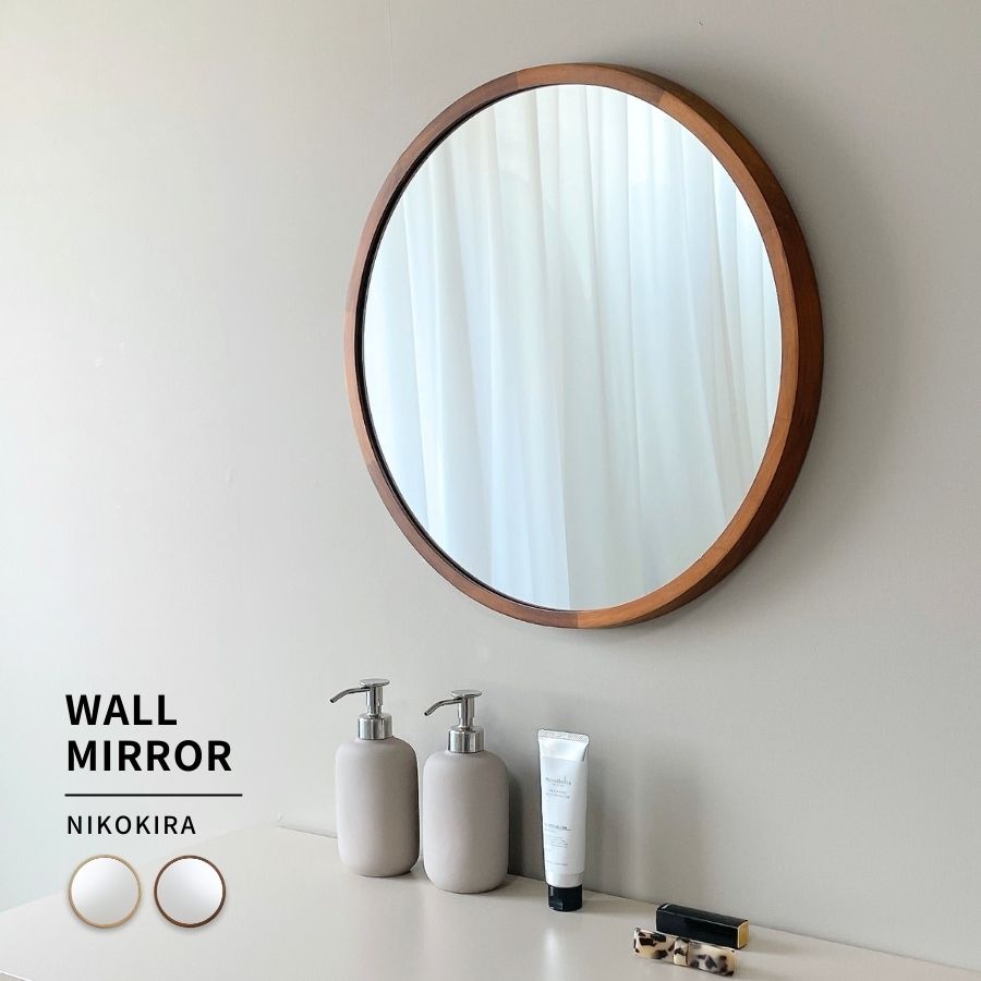 楽天市場】【100円OFFクーポンあり】 鏡 壁掛け 洗面所 鏡 壁掛け鏡 丸