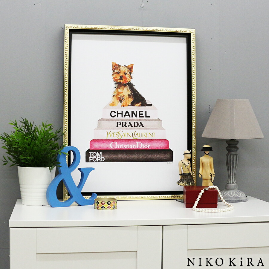 アートパネル シャネル CHANEL 犬 アートパネル ブランド シャネル CHANEL 犬 Mサイズ オマージュ