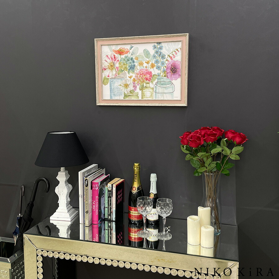 おしゃれ アート モダン 絵画 かわいい 絵 インテリア 花 はな カラフル 油絵 おしゃれ リサ オーディット レインボー シード フラワー 幅51cm 高さ36cm アート パネル リビング トイレ 玄関 送料無料 Soone It