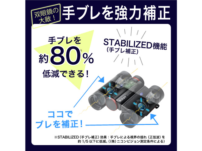 ニコン 10x25 STABILIZED ブルー カメラ・ビデオカメラ・光学機器