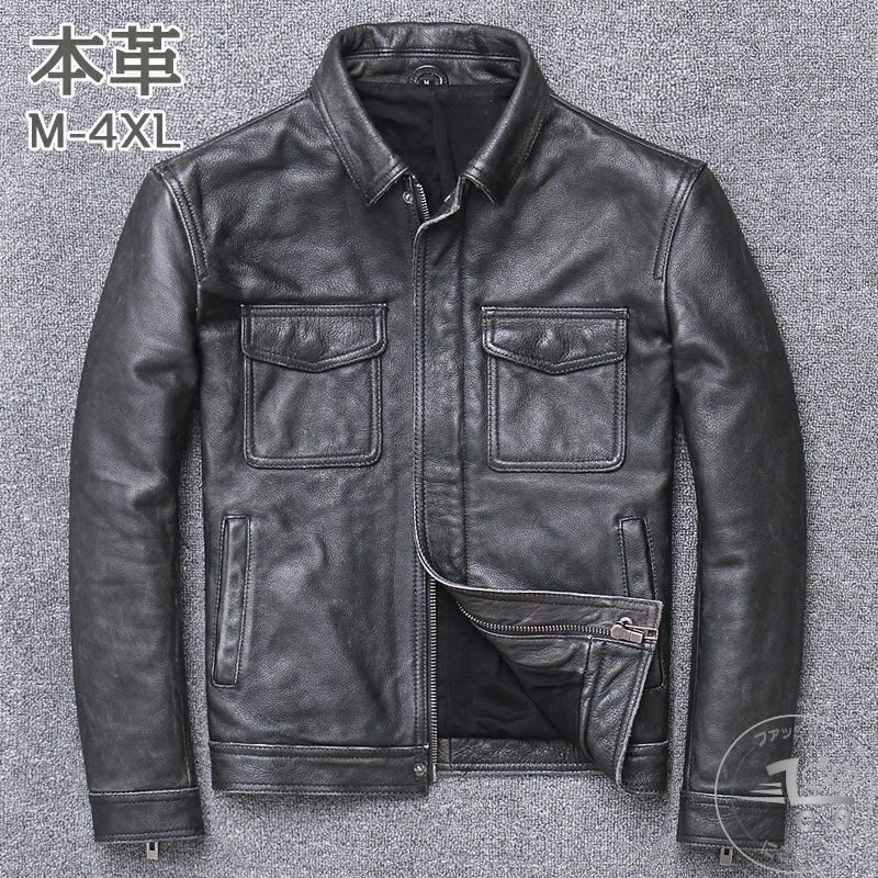 本革 レザージャケット ライダースジャケット 革ジャン メンズ 訳あり アウトレット 本皮 皮ジャン シングル 秋冬物 着痩せ アウター 訳あり M L XL XXL XXXL XXXXL グレー ブラウン|にこにこファッション