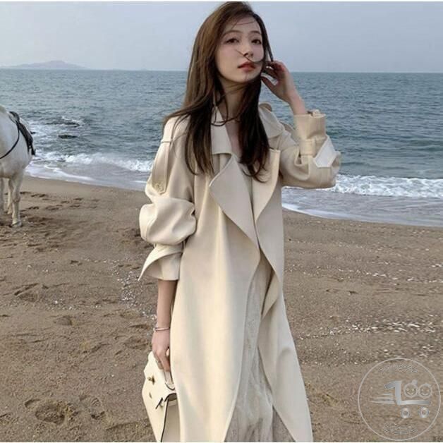 スプリングコート トレンチコート レディース 春服 春 ロング Aライン ベルト付き オシャレ 着痩せ アウター 韓国風 通勤 ゆったり カジュアル OL 20代 30代｜にこにこファッション 9,685円