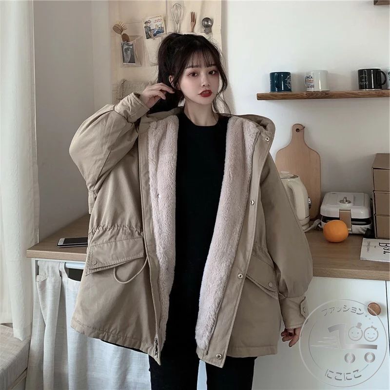 裏ボア ジャケット レディース ブルゾン ジャンバー フード付き アウター 冬服 コート 防寒 大きいサイズ 20代 30代 40代 50代 プレゼント｜にこにこファッション