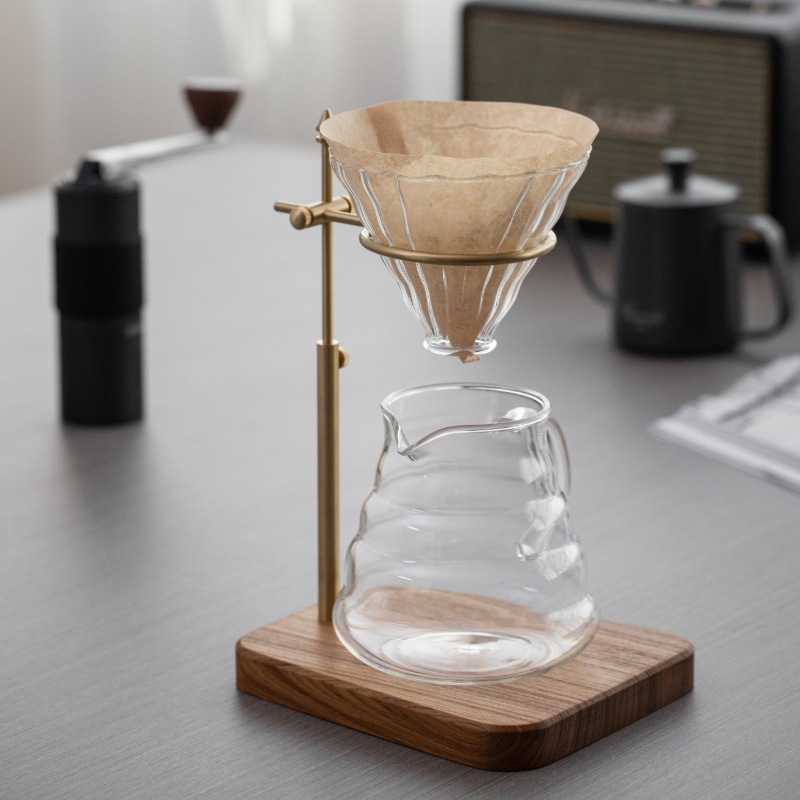 ブリューワースタンド コーヒードリッパー おしゃれ スタンド コーヒー 天然木 北欧 ドリップスタンド ハンドドリップ お洒落 インテリア 木製 コーヒードリップスタンド 真鍮 ドリッパースタンド ドリップコーヒー