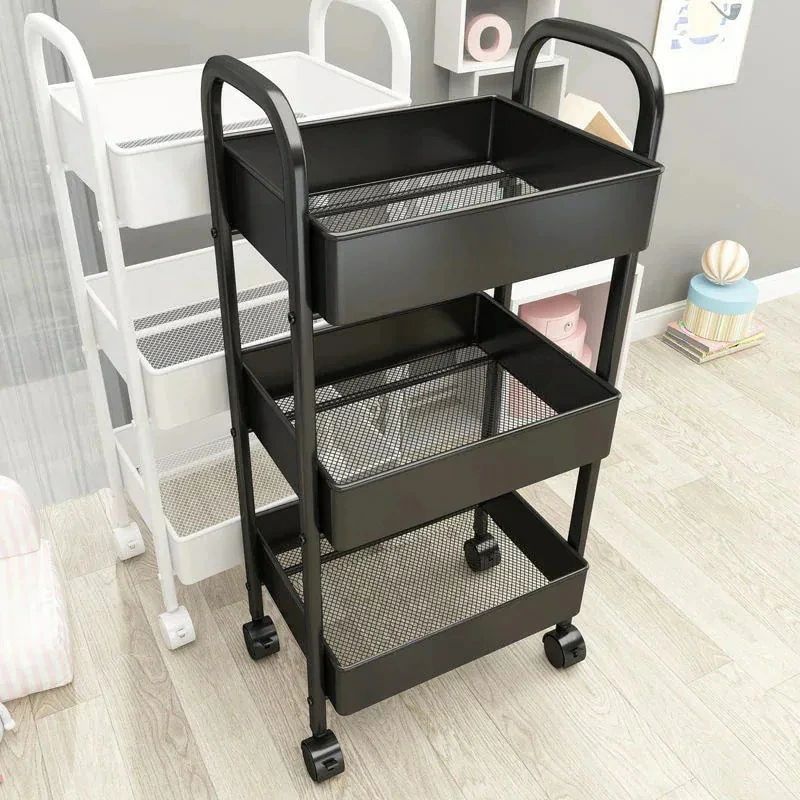 トロリーラック床置き多層ホームベッドベビーモバイルスナックキッチン多機能収納ラック｜ニコニコマート