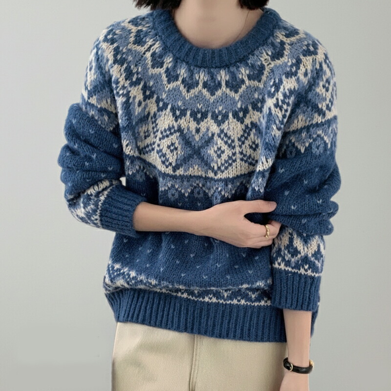 楽天市場】最終値下げ ノルディック フェアアイルニット エスニック