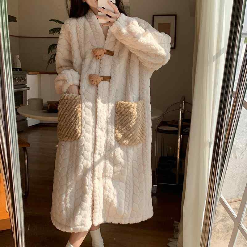 M 長袖 かわいい 厚手 XL レディース 襟なし フランネル 秋冬 ルームウェア 216 パジャマ XXL あったか L 寝巻き 冬用 部屋着